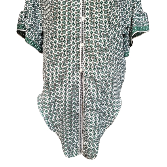Max Studio Womens Ruffle Sleeve Printed Tie Front Blouse Size Small - Picture 14 of 14